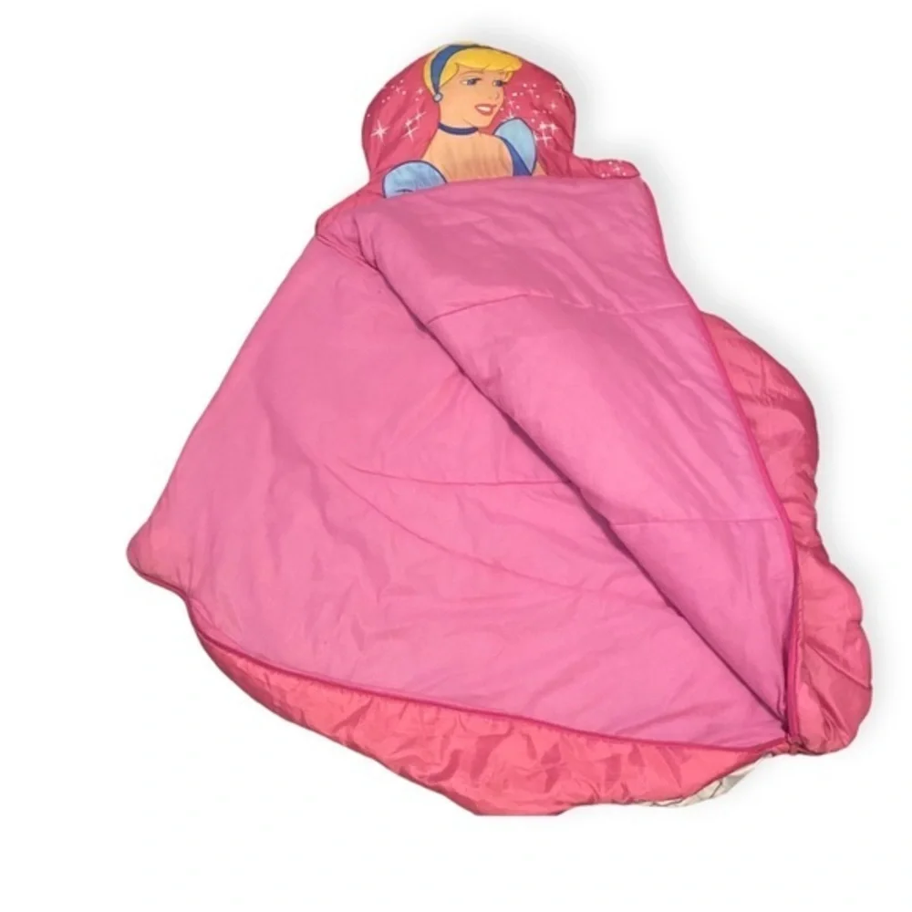 Disney Play Hut Sleeping Bag Girl Pink Barbie Full‎ Zip Flannel Inside